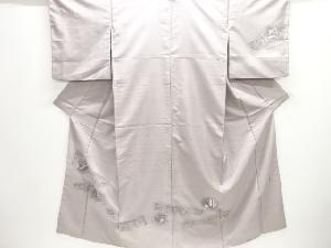 作家物　文字に時代人物模様手織り節紬訪問着